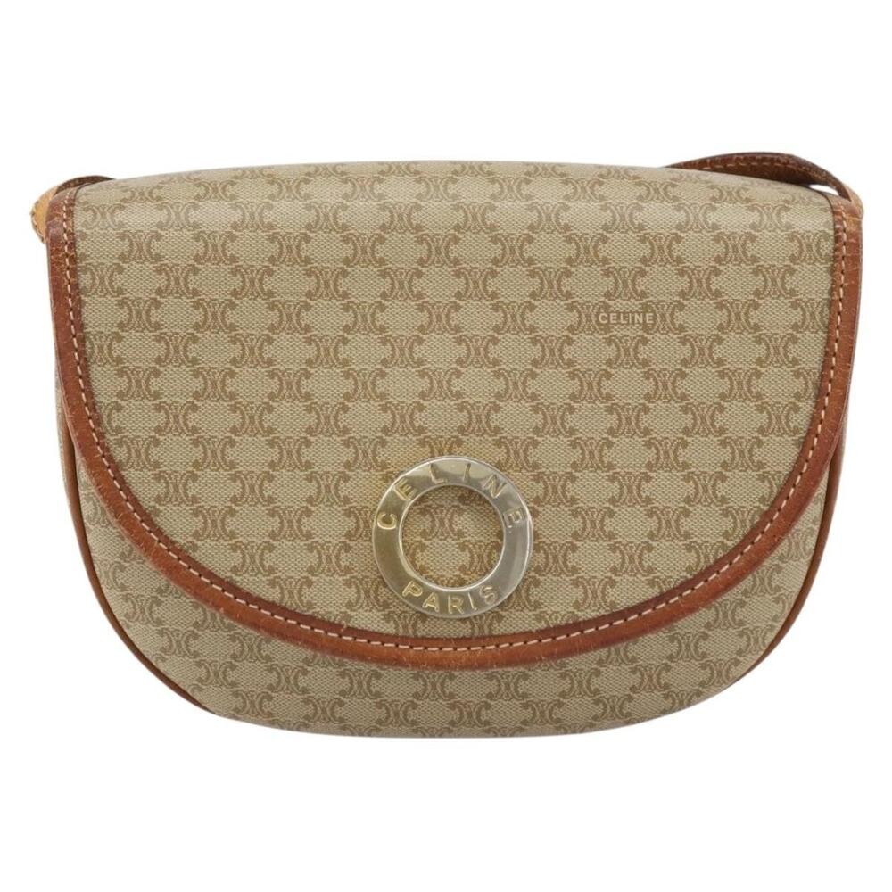 Celine Macadam Shoulder Bag Beige